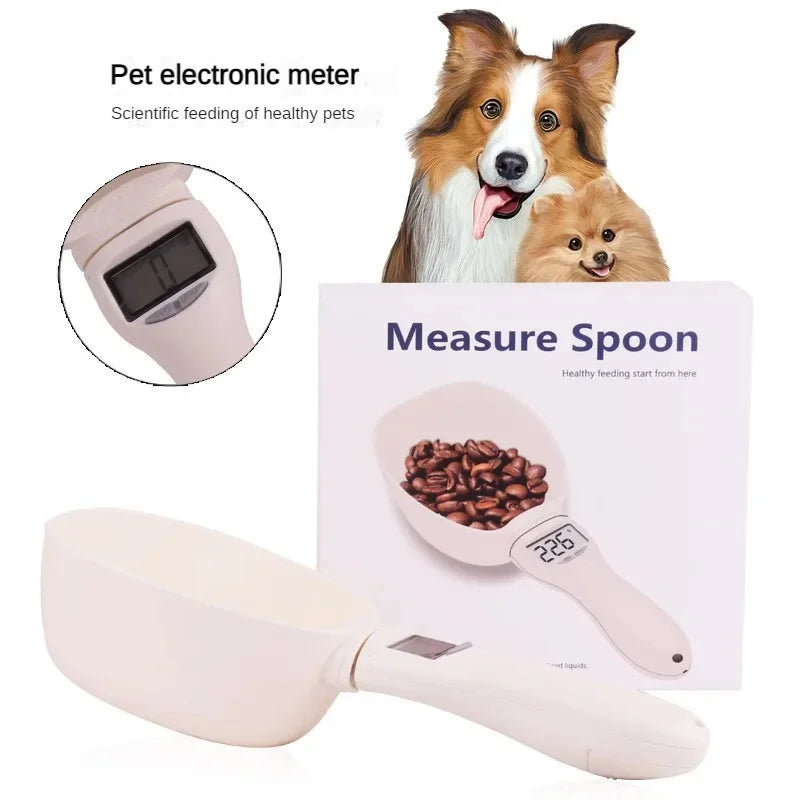 Digital Pet Food Measuring Scoop – Electronic Spoon Scale with LED Display for Dogs & Cats Portion Control