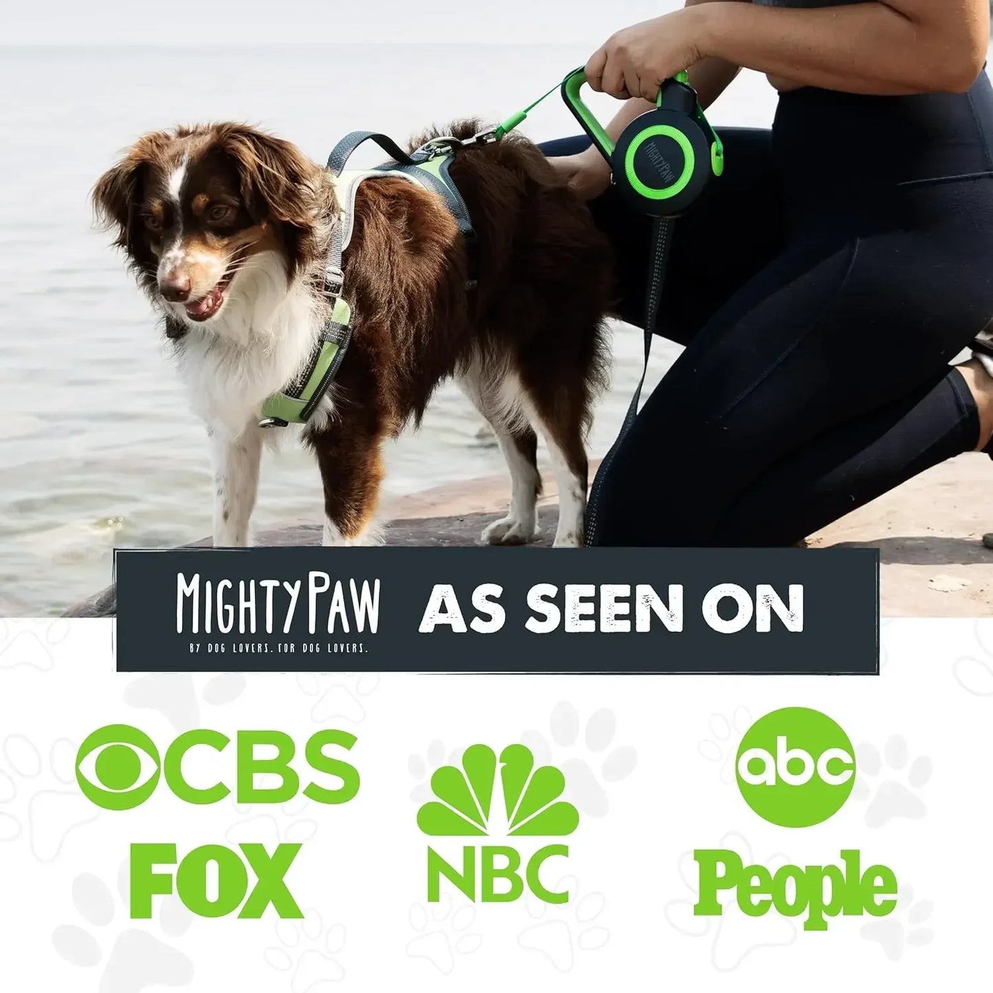 Retractable Dog Leash 16 ft – Reflective Nylon Tape Lead with Tangle-Free Swivel Clip