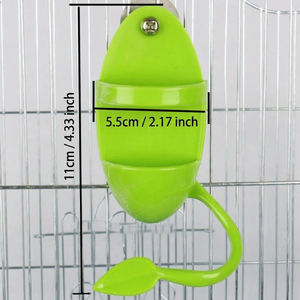 4Pcs Durable Foraging Feeder Box Portable Easy Clean Cuttlebone Feeder Hanging Interactive Feeding Perch Toy Parrot