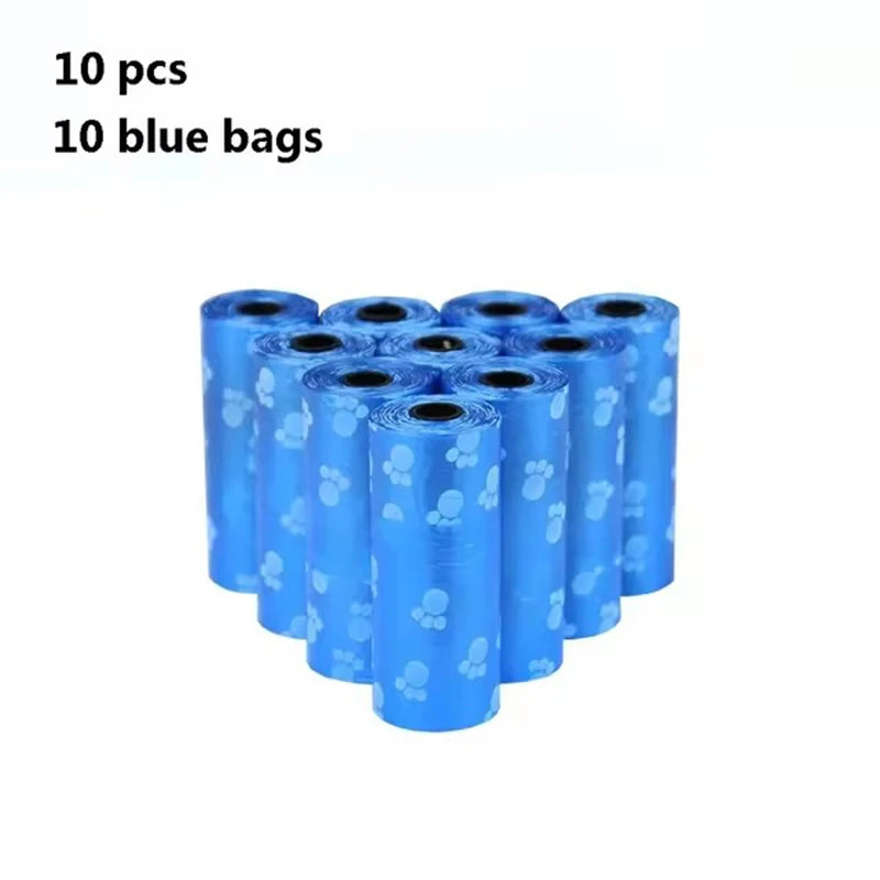 10PCS Degradable Dog Waste Bags – Eco-Friendly Pet Poop Cleanup Bags with Portable Dispenser