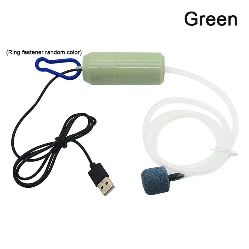 USB Aquarium Air Pump – Portable Mini Oxygen Aerator & Air Compressor for Fish Tanks (5V)