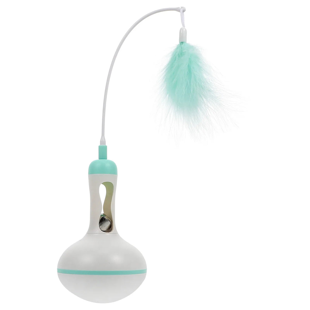 1Pcs Cat Tumbler Interesting Interactive Playtime Spinner Encourages Activity Reduces Depression Stimulating Feather Bell