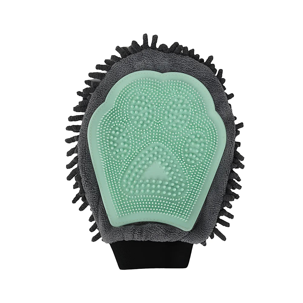 2-in-1 Pet Bath Glove with Double-Sided Cleaning Brush – Waterproof Grooming & Massage Mitt for Dogs & Cats