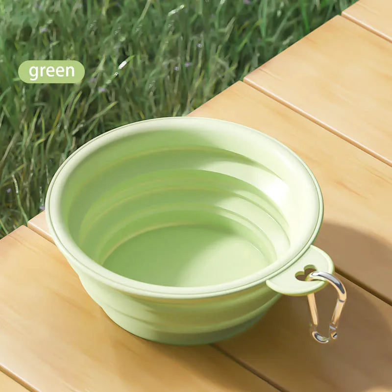 Foldable Silicone Pet Bowl – Portable Travel Food & Water Bowl for Dogs, Cats & Outdoor Adventures