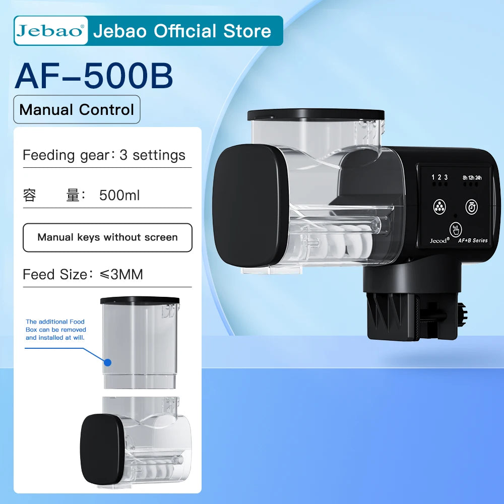 Jebao Jecod Intelligent Automatic Fish Feeder – Digital Timer Aquarium Food Dispenser for Fish Tanks