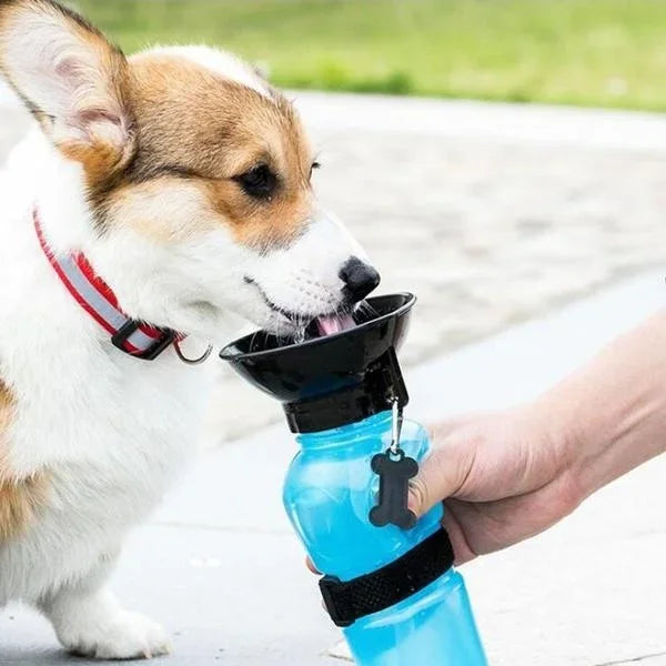 500ml Portable Dog Water Bottle – Outdoor Travel Pet Drinking Cup & Feeder Bowl for Dogs & Cats