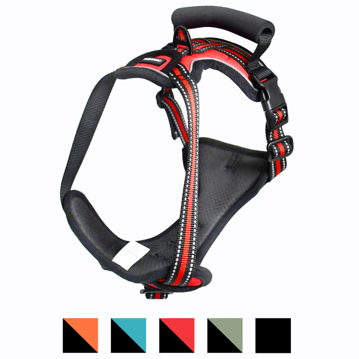 Reflective Padded Dog Harness – Adjustable No-Pull Walking Harness with Handle