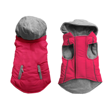 Reversible Hooded Dog Coat