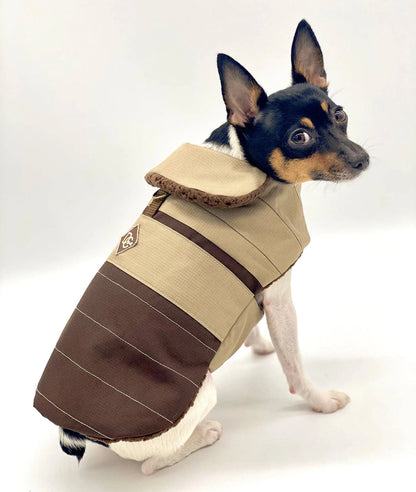 Water-Resistant Dog Coat – Fleece-Lined Warm Winter Jacket. DoggieCoutureNY