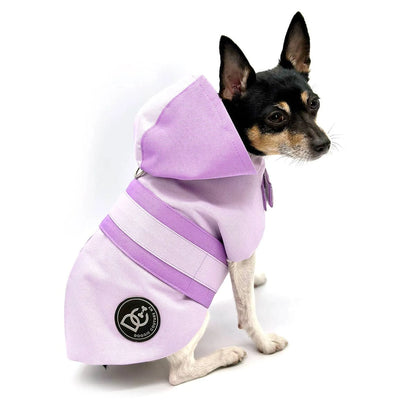 Waterproof Dog Raincoat – Hooded Cotton Canvas Jacket with Reflective Patch. DCNY