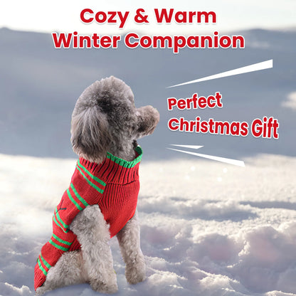 Christmas Dog Turtleneck Sweater – Cozy Holiday Winter Pet Sweater