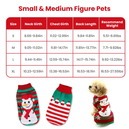 Christmas Dog Turtleneck Sweater – Cozy Holiday Winter Pet Sweater