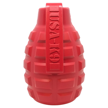 Grenade Shaped eDispenser Durable Dog Chew Toy & Treat Dispenser