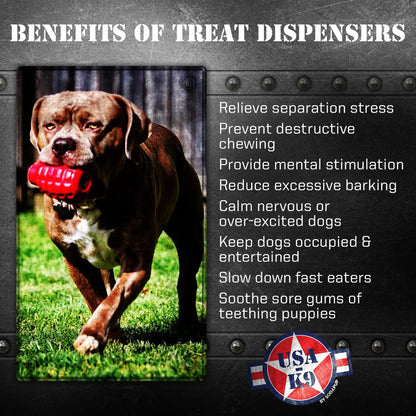 Grenade Shaped eDispenser Durable Dog Chew Toy & Treat Dispenser