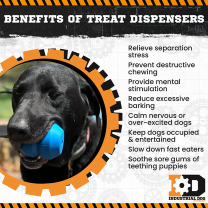 Double Trouble Dog Toy - Dual Chamber Treat Dispenser for Large Dogs