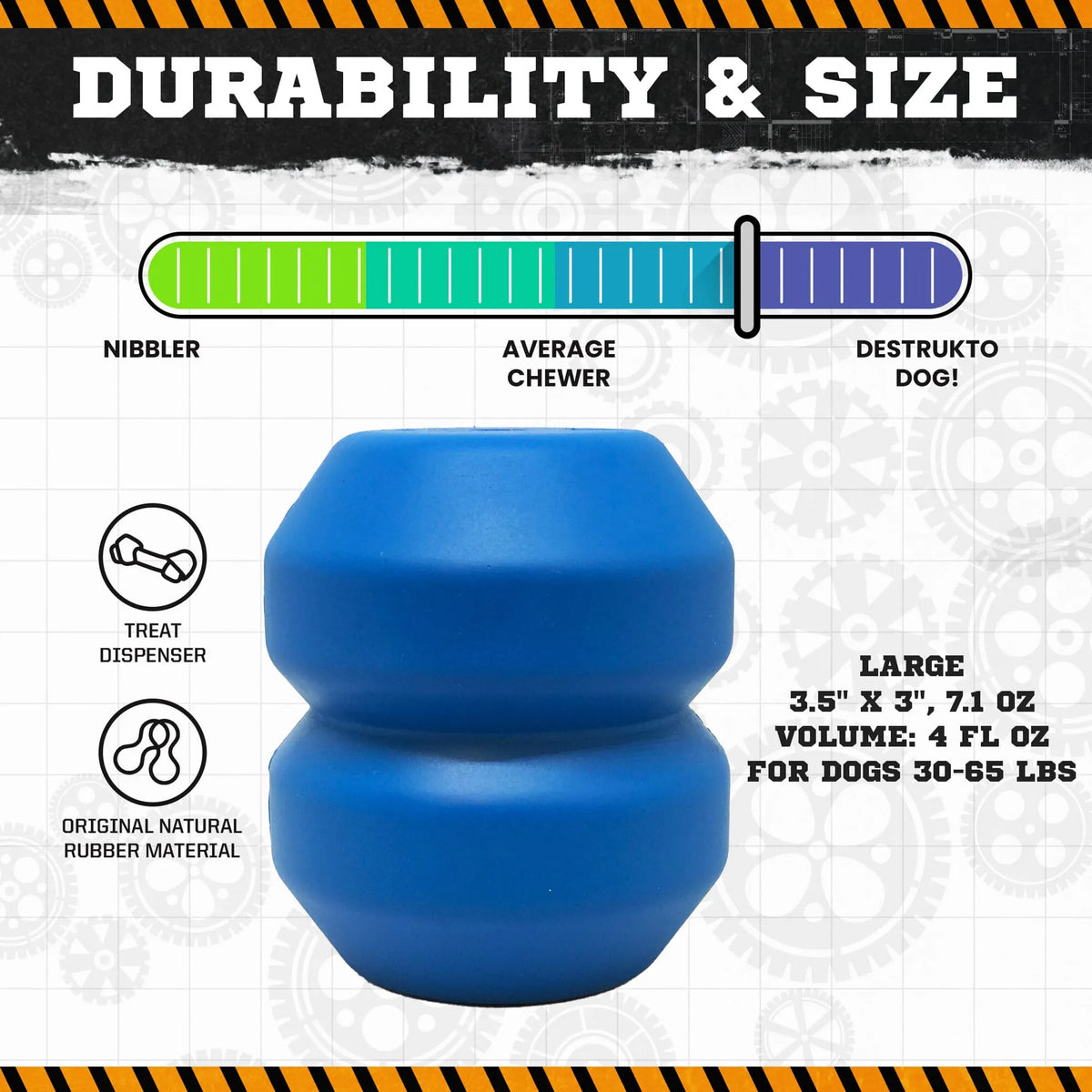 Double Trouble Dog Toy - Dual Chamber Treat Dispenser for Large Dogs