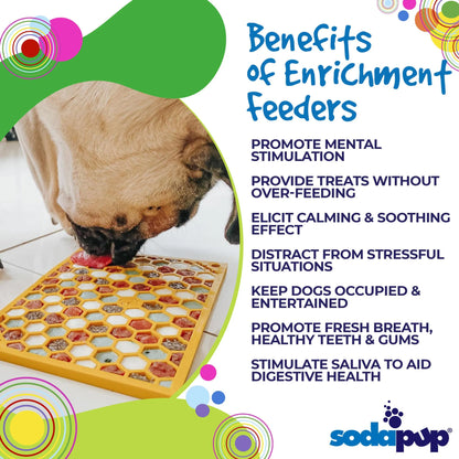 Honeycomb Lick Mat for Dogs & Cats – Enrichment & Slow Feeder Mat