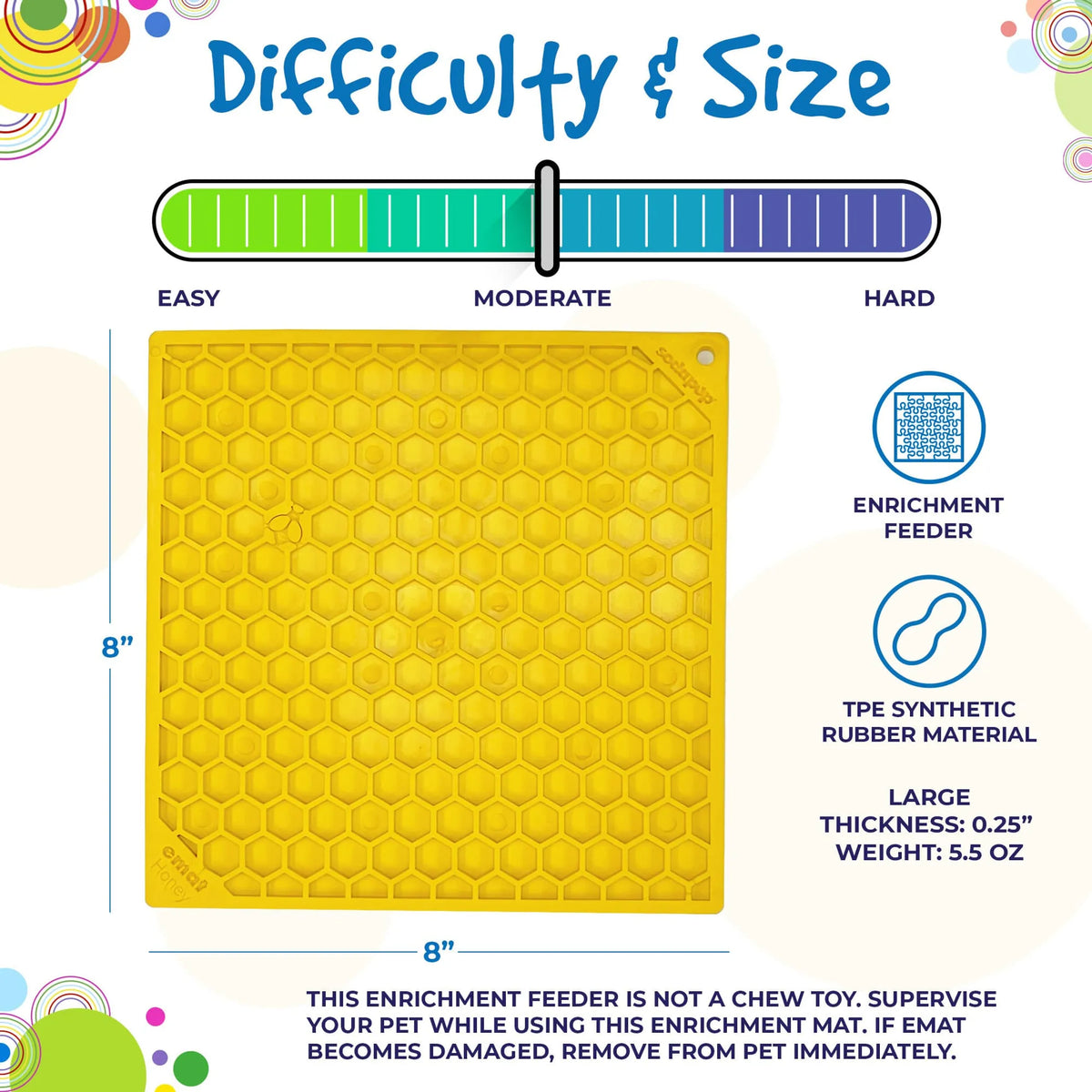 Honeycomb Lick Mat for Dogs & Cats – Enrichment & Slow Feeder Mat