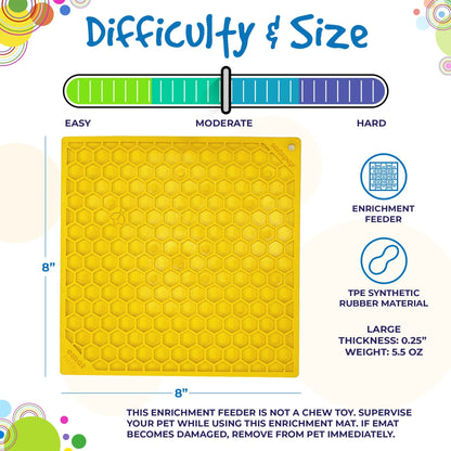 Honeycomb Lick Mat for Dogs & Cats – Enrichment & Slow Feeder Mat