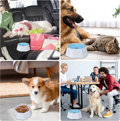 Splash-Free Pet Water Bowl – No-Spill Floating Water Feeder for Dogs & Cats, Ideal for Home & Car Travel