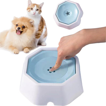 Splash-Free Pet Water Bowl – No-Spill Floating Water Feeder for Dogs & Cats, Ideal for Home & Car Travel