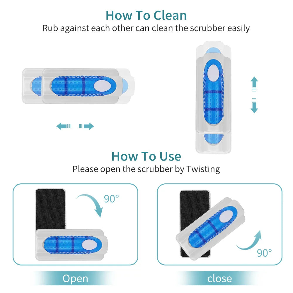 Strong Magnetic Aquarium Glass Cleaner – Fish Tank Algae Scraper & Magnetic Cleaning Brush for Aquariums and Fishbowls