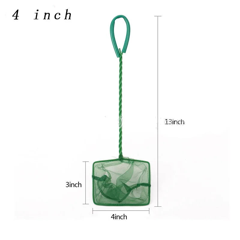 Long Handle Aquarium Fish Net – Square Fish Tank Landing Net for Fish, Shrimp & Debris Removal