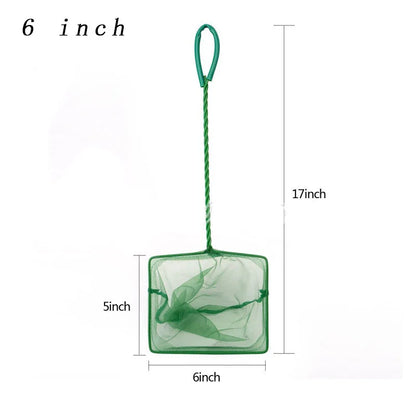 Long Handle Aquarium Fish Net – Square Fish Tank Landing Net for Fish, Shrimp & Debris Removal