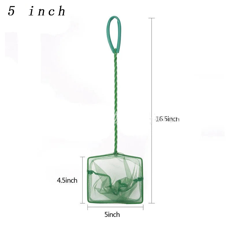 Long Handle Aquarium Fish Net – Square Fish Tank Landing Net for Fish, Shrimp & Debris Removal
