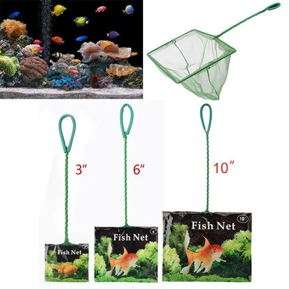 Long Handle Aquarium Fish Net – Square Fish Tank Landing Net for Fish, Shrimp & Debris Removal
