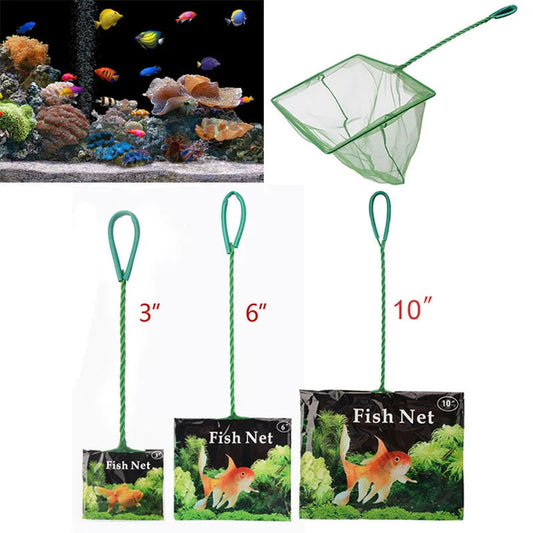 Long Handle Aquarium Fish Net – Square Fish Tank Landing Net for Fish, Shrimp & Debris Removal