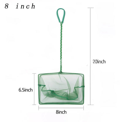 Long Handle Aquarium Fish Net – Square Fish Tank Landing Net for Fish, Shrimp & Debris Removal