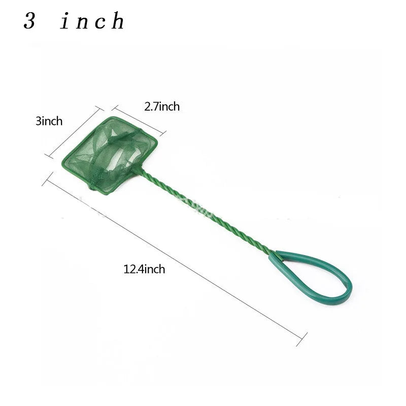 Long Handle Aquarium Fish Net – Square Fish Tank Landing Net for Fish, Shrimp & Debris Removal
