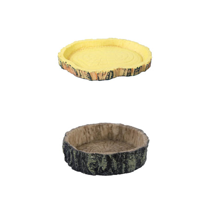 Reptile Bowl Resin Aquarium Pet Reptile Feeder Bowl Basin Food Water Pot Reptile Turtle Tortoise Scorpion Lizard Crabs Supplies