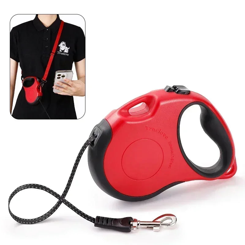 Truelove TLL5001 16FT Retractable Dog Leash – Tangle-Free Strong Nylon Tape with One-Hand Brake, Pause & Lock for Dogs & Cats