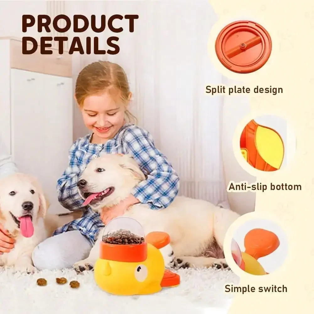 2-in-1 Interactive Dog Slow Feeder Bowl – Duck-Shaped Treat Dispenser & Puzzle Toy for Healthy Eating and Anti-Gulping