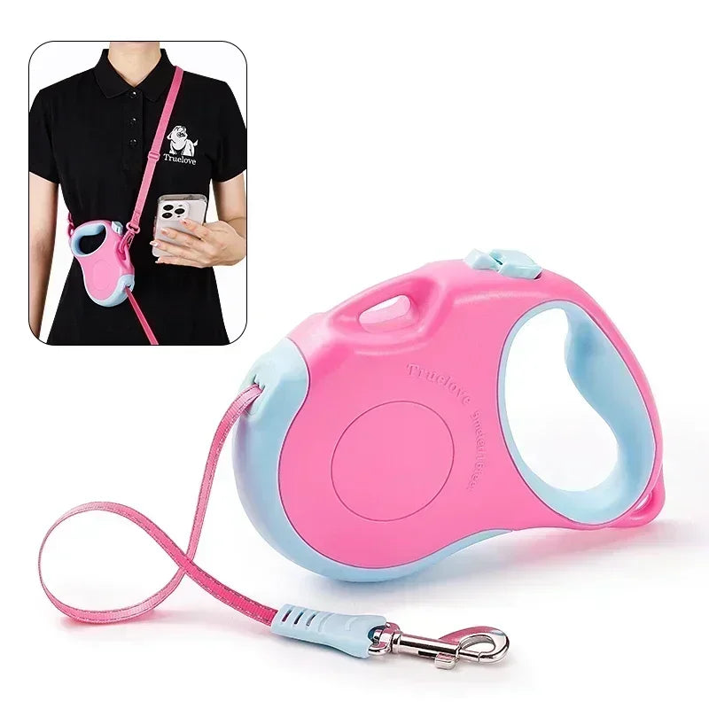 Truelove TLL5001 16FT Retractable Dog Leash – Tangle-Free Strong Nylon Tape with One-Hand Brake, Pause & Lock for Dogs & Cats