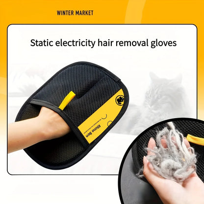 2-Pack Pet Grooming Gloves – Double-Sided Hair Removal & Deshedding Gloves for Cats and Dogs