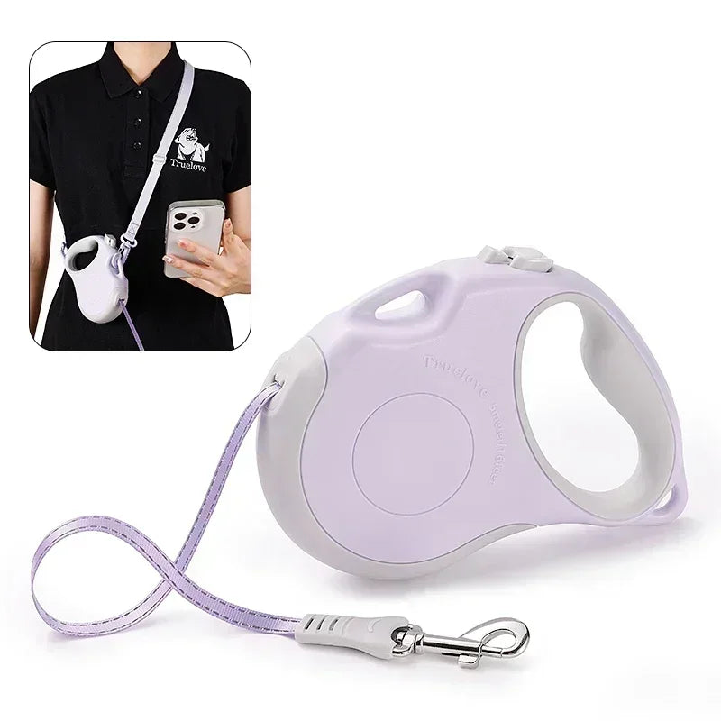 Truelove TLL5001 16FT Retractable Dog Leash – Tangle-Free Strong Nylon Tape with One-Hand Brake, Pause & Lock for Dogs & Cats
