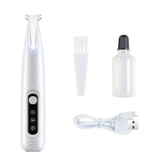 Dog and Cat Paw Trimmer with LED Light – Waterproof Pet Grooming Clipper with Digital Display & 18mm Wide Blade