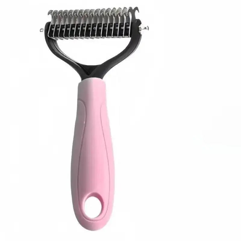 3-in-1 Pet De-shedding Brush – Dog & Cat Hair Remover, Detangling Comb and Fur Grooming Tool