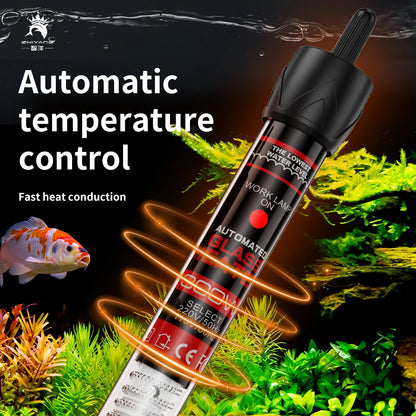 Adjustable Aquarium Heater Rod 25W–300W – Submersible Thermostat Water Heater for Fish Tanks (110V–220V)