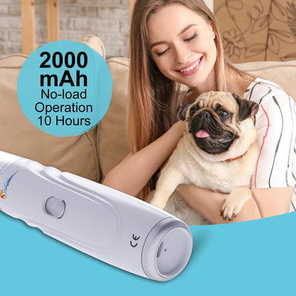 USB Rechargeable Dog Nail Grinder – Quiet 2-Speed Electric Pet Nail Trimmer for Dogs & Cats