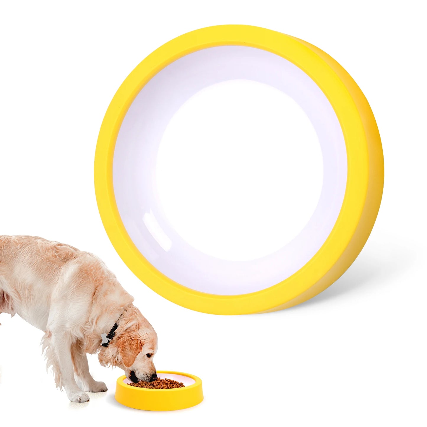 Slow Feeder Dog and Cat Bowl – Non-Slip Anti-Gulping Feeding Dish for Large, Medium & Small Dogs, Puppies and Cats