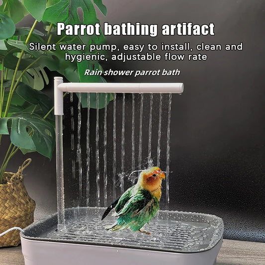 New Automatic Parrot Bird Bath Tub USB Electric Pet Circulating Water Bathtub Shower Fountain Pet Supplies·