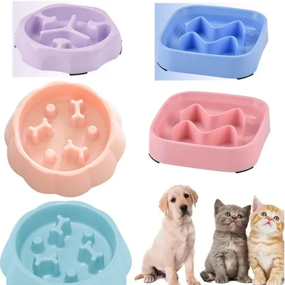 Slow Feeder Pet Bowl – Anti-Choking Puzzle Food & Water Bowl for Dogs and Cats, Anxiety Relief Design
