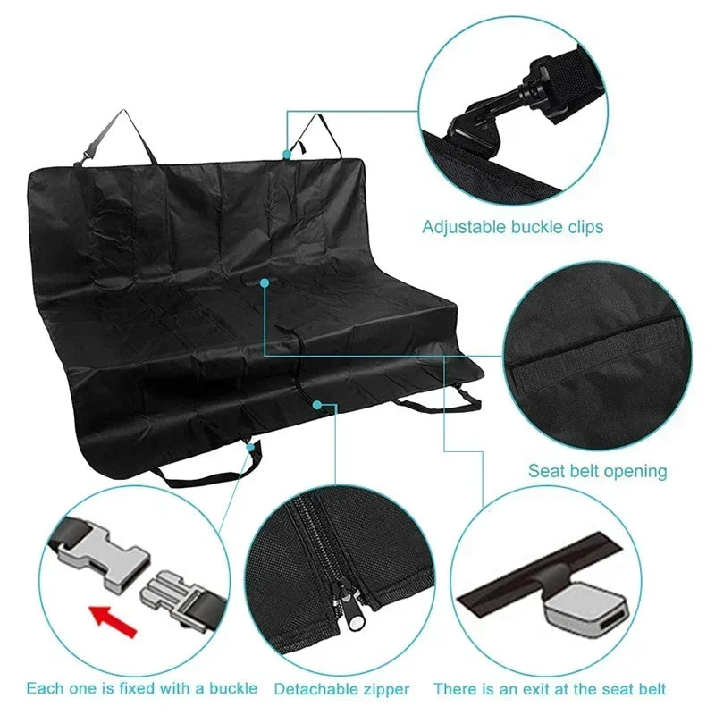 600D Waterproof Dog Car Seat Cover – Heavy-Duty Oxford Cloth SUV Cargo Liner & Trunk Protector for Dogs