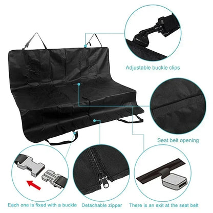 600D Waterproof Dog Car Seat Cover – Heavy-Duty Oxford Cloth SUV Cargo Liner & Trunk Protector for Dogs