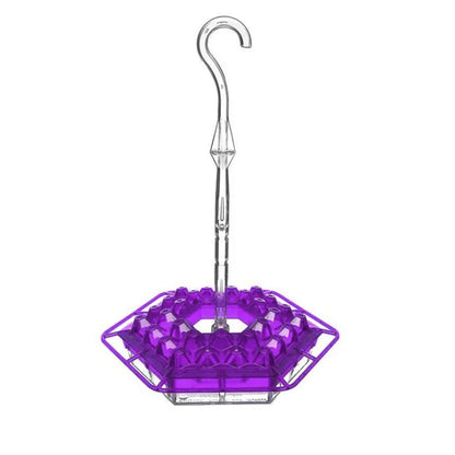 Red Hexagon Hummingbird Feeder with Hanging Hook – Outdoor Nectar Feeder for Garden Birds