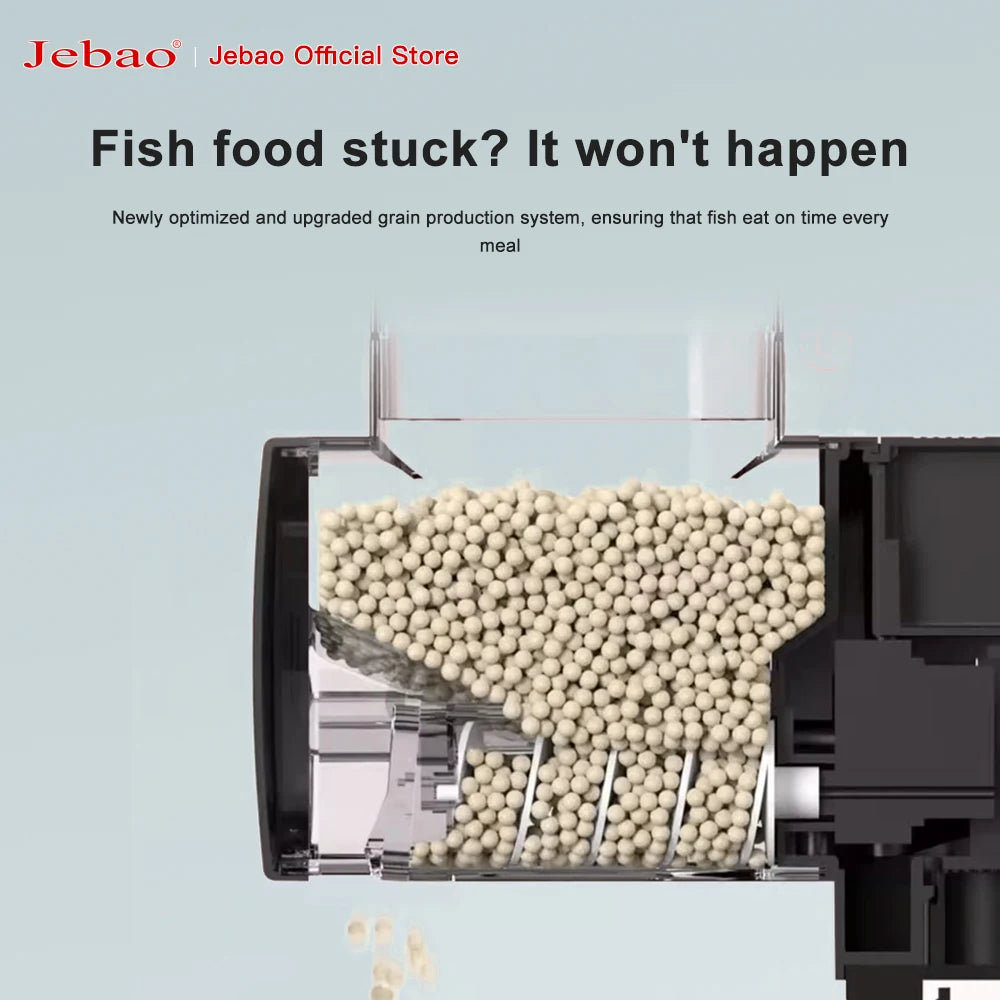 Jebao Jecod Intelligent Automatic Fish Feeder – Digital Timer Aquarium Food Dispenser for Fish Tanks